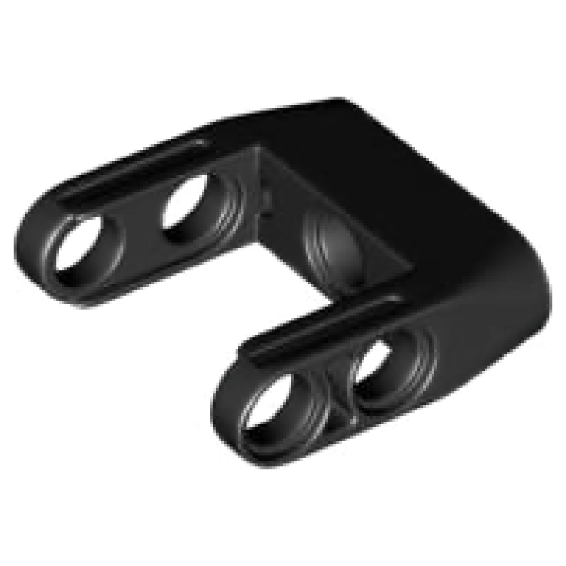 Technic Pin koppeling met As en Pin gaten Black